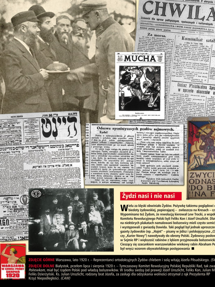 reprezentanci ortodoksyjnych Żydów witają Piłsudskiego