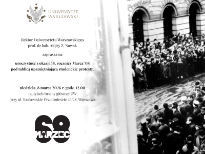 uroczystości upamiętnienia kolejnej rocznicy MARCA 1968