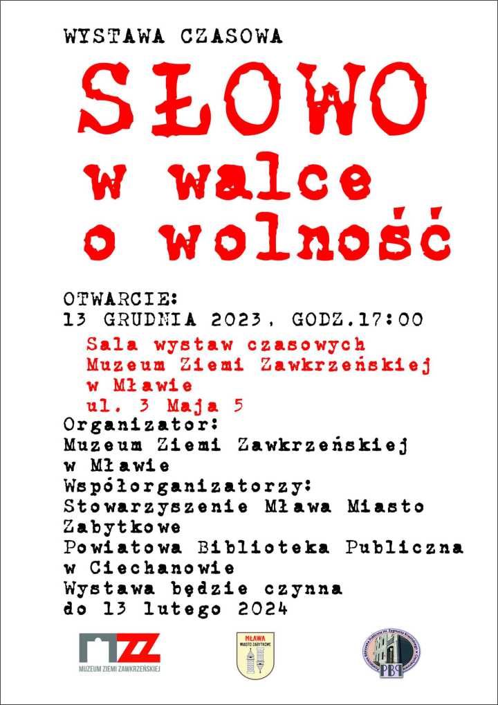 Słowo w walce o wolność – Mława 13 grudnia